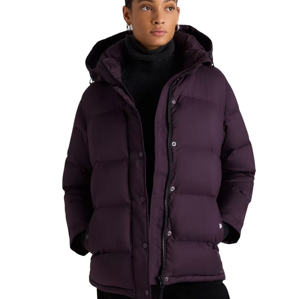 New Women's S Quince Responsible Down Puffer Jacket Orchid Purple $150 Preppy